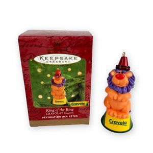 Hallmark Circus Lion King of the Ring Crayola Crayons 2000 Keepsake Ornament NEW